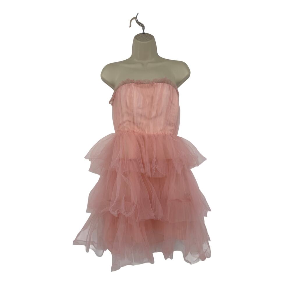 Lovers and Friends Womens Tulle Mini Dress Size M Blush Pink Romantic Coquette